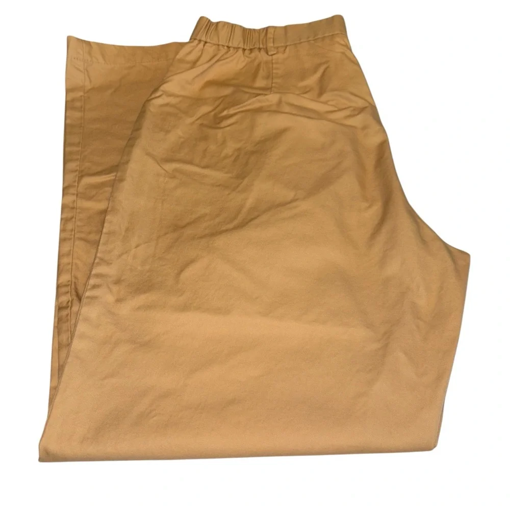 Orvis pants straight leg 100% cotton side pockets elasticized sides Size 12